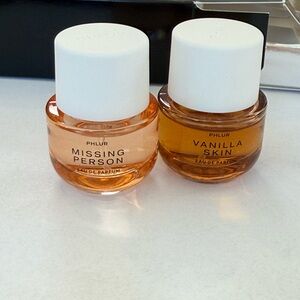 2 Mini size PHLUR Perfume spray Glass Bottle - one NEW  & one used a few times